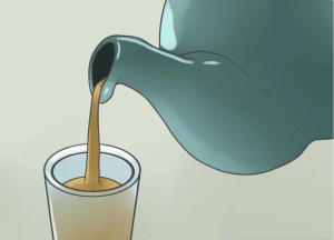 préparation d'une tasse de thé