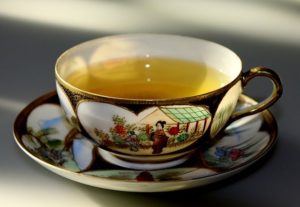 préparation de thé vert